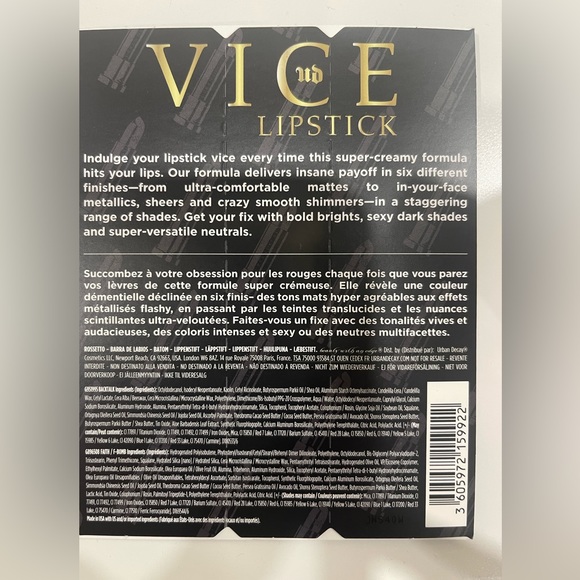 🎉🔥HOST PICK 🔥🎉💄URBAN DECAY LIPSTICK  SHADECARD - Picture 3 of 3